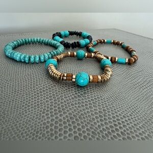 Handcrafted bracelet set!!  elevate your style with earthy elegance!